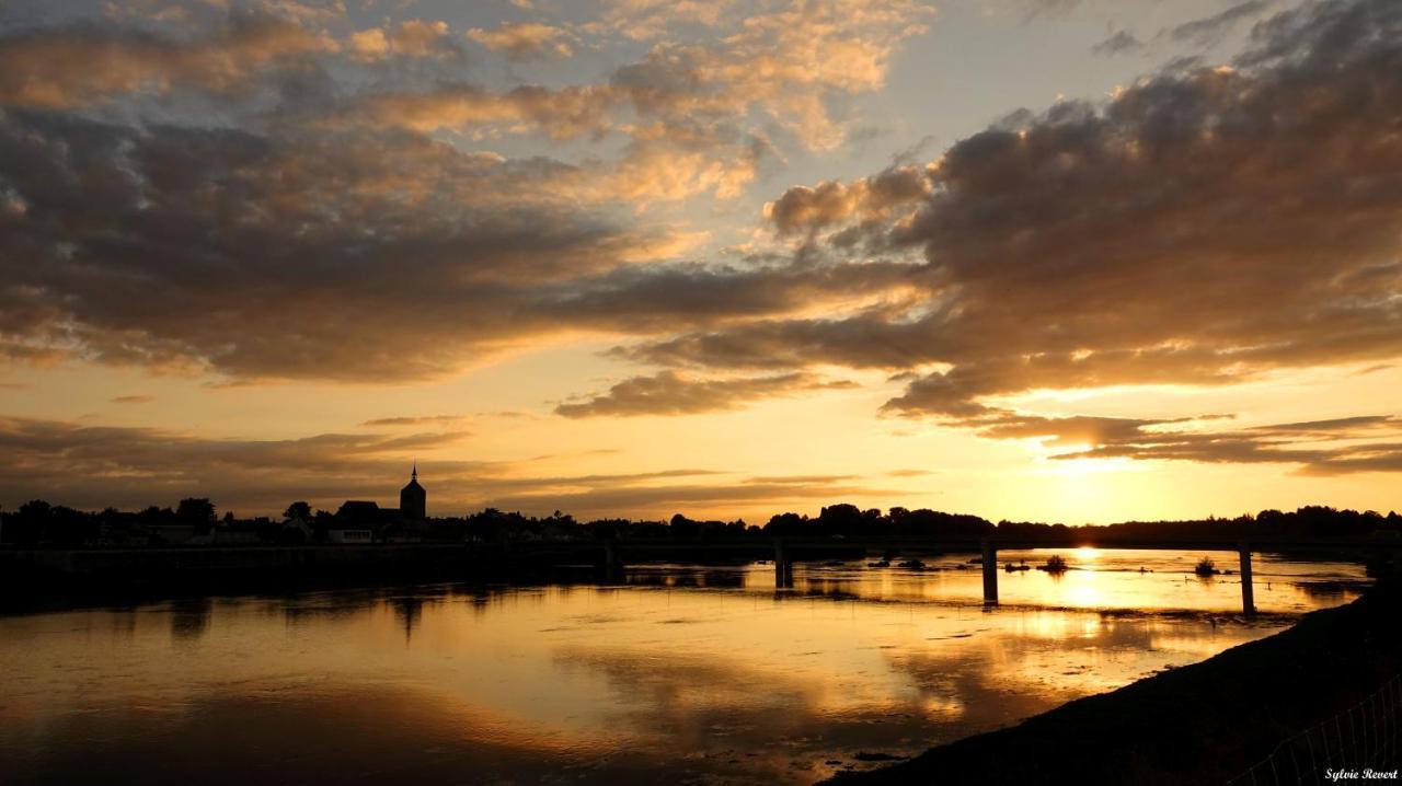 La Vue Loire Maison Saint-Denis-de lʼHôtel Esterno foto